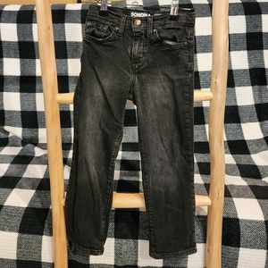 Boys Sonoma strait black jeans size 6 regular